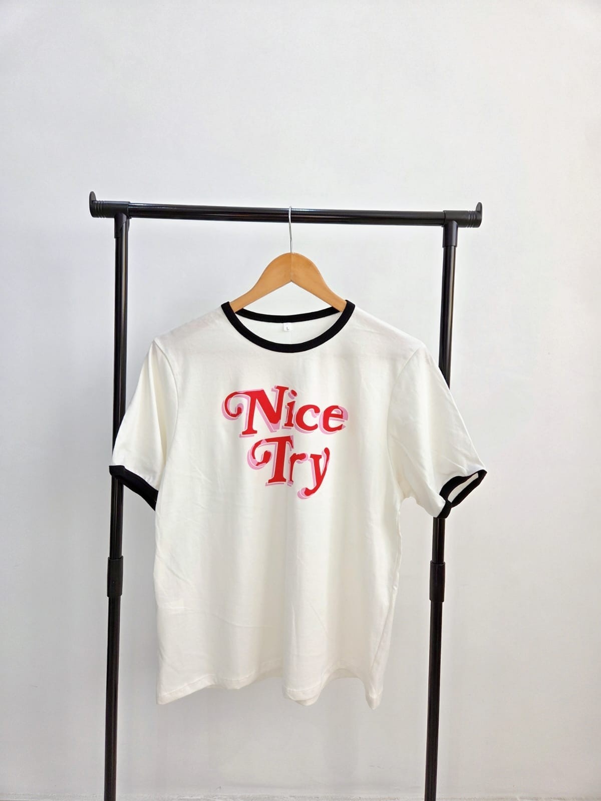 Remera Ringer Nice Try - Imagen 3