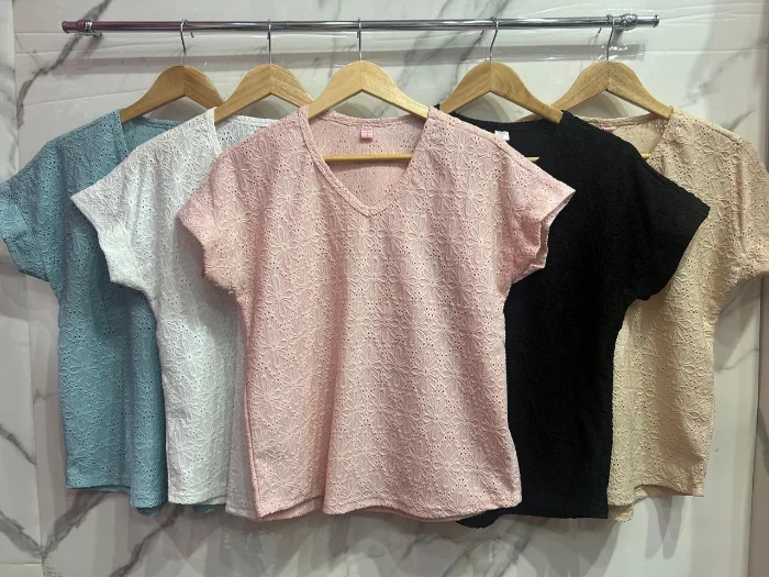 Remera Mng Japonesa Escote (v)brodery