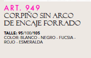 Corpiño Tipo Top sin Aro de Encaje con Forro Algodón Yamiel Art. 949 - 949des.png