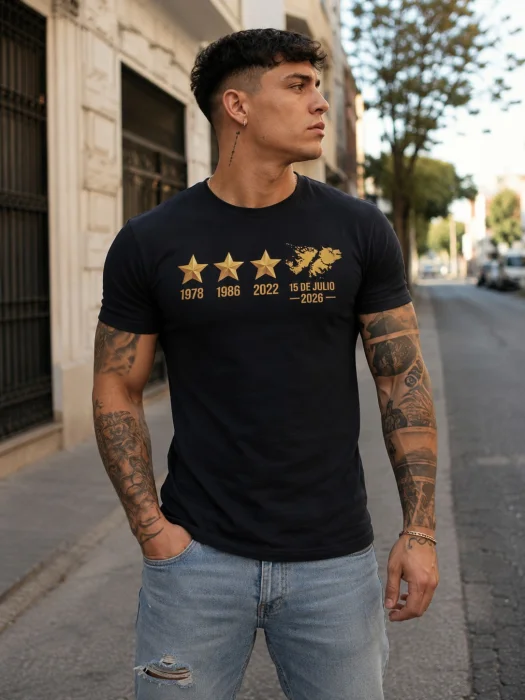 Remera Algodon Peinado 3 Estrellas