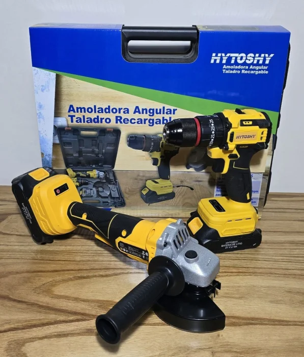 Amoladora Angular + Taladrl Recargable - Hytoshy
