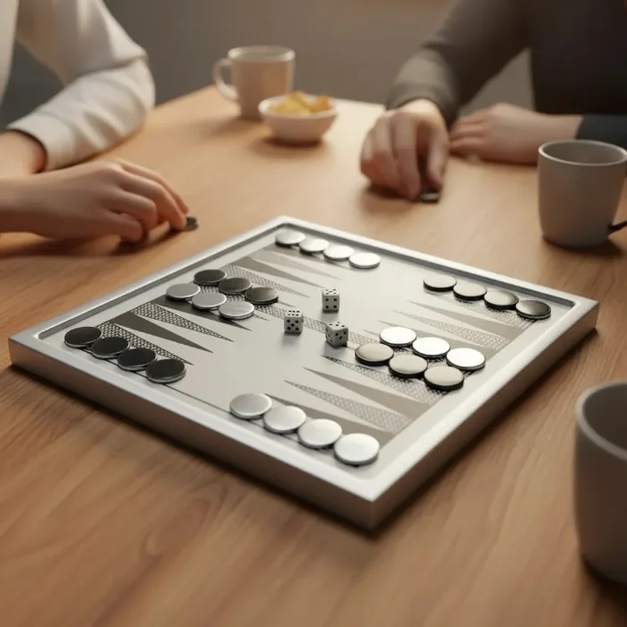 Juego de Backgammon Metalico Magnetico
