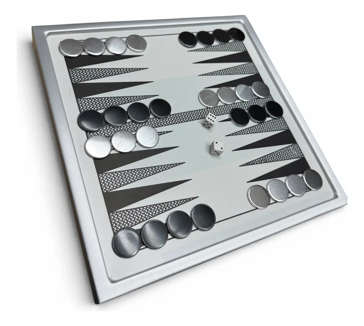 Juego de Backgammon Metalico Magnetico - Imagen 2
