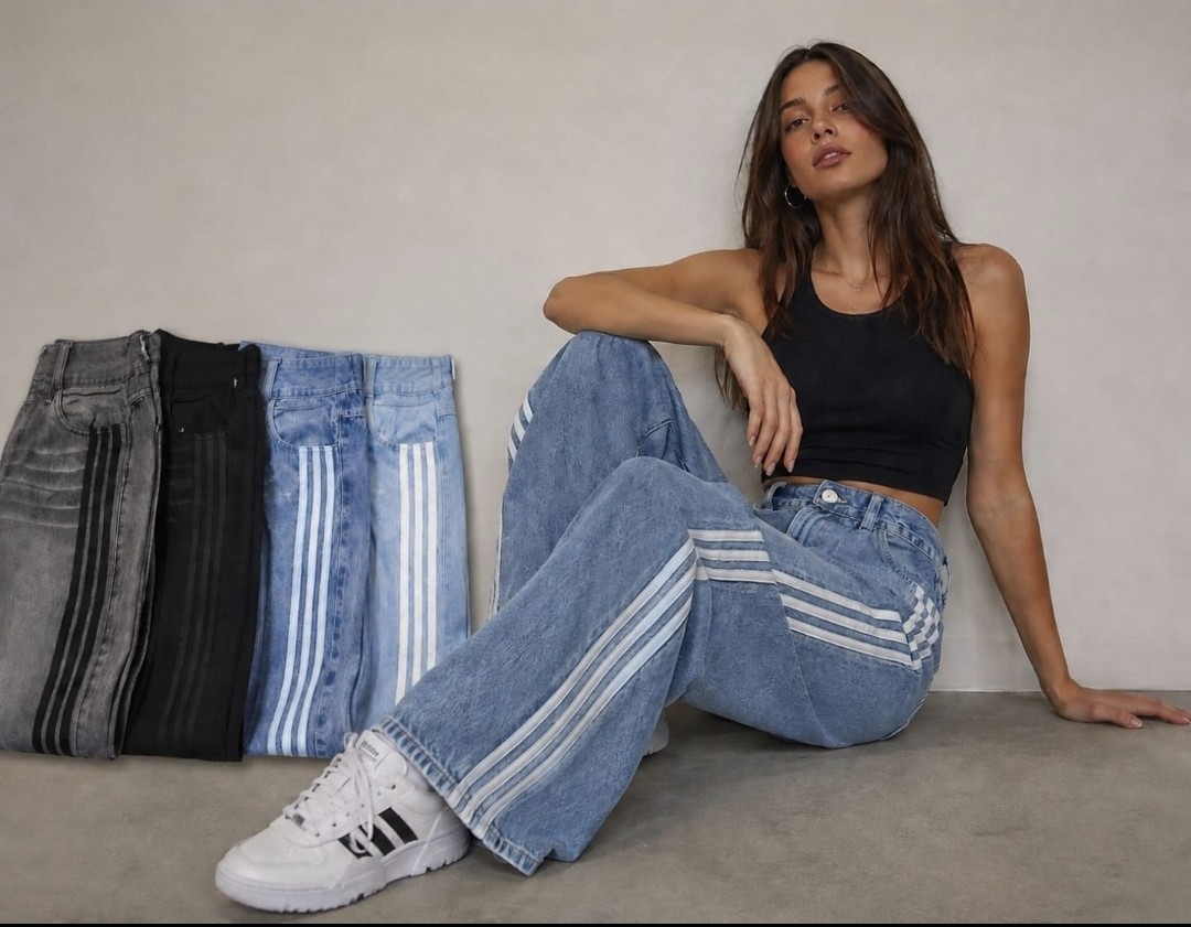 Baggy Dama Adidas Estampado Efecto Bordado - Imagen 4