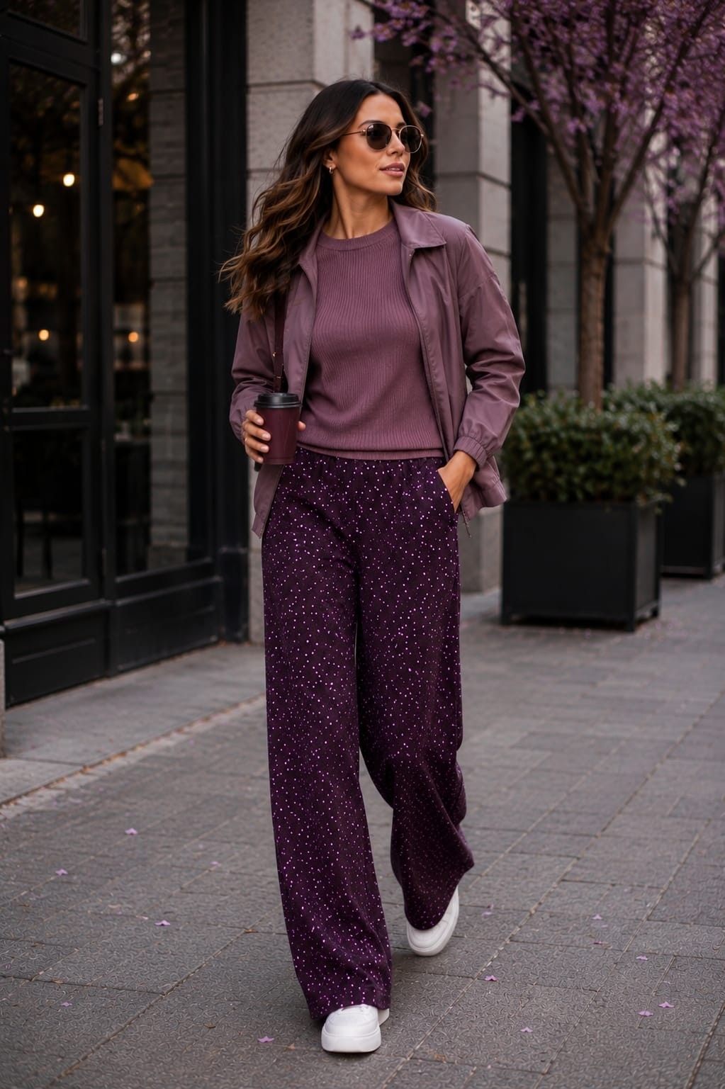 Pantalon Palazo Brillo Strass Lycra Nueva Temporada Brillante Piedras - Imagen 2