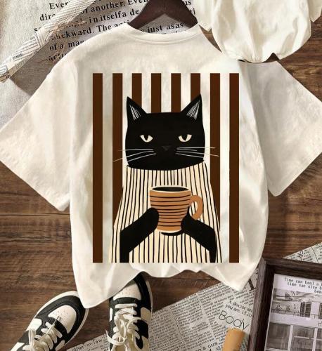 Remera Gato Coffe