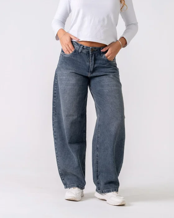 Baggy Jeans Rigido Oxido Arenado