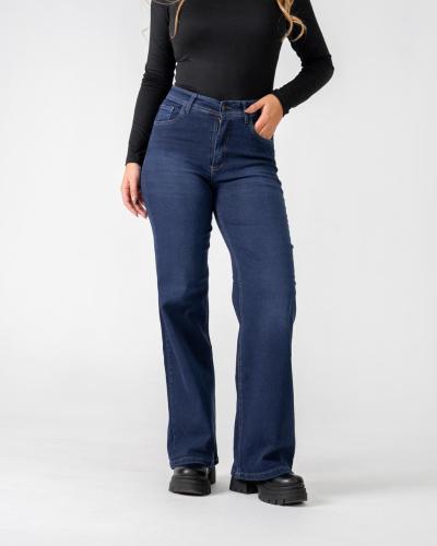 Wide Leg D. Elastizado Azul