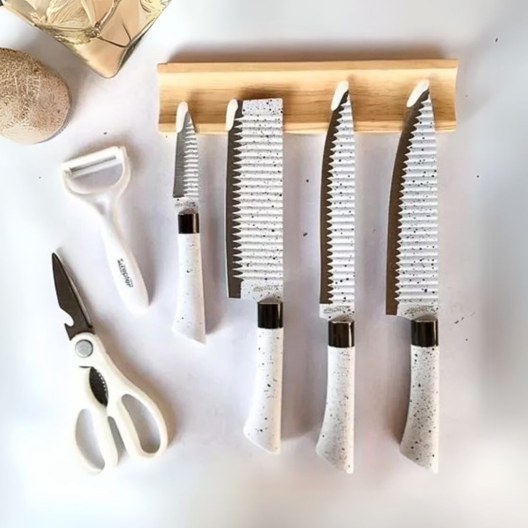 Set de Cuchillos X6 Gourmet Blanco - Cod: Sbk- 32747b - 3c--set-de-cuchillos-x6-gourmet-blanco%20(1).jpeg