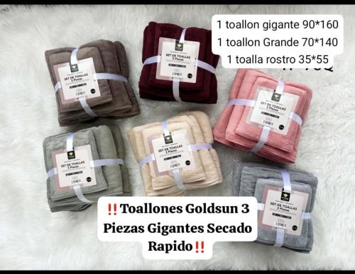Set de Toallones Secado Rápido Goldsun