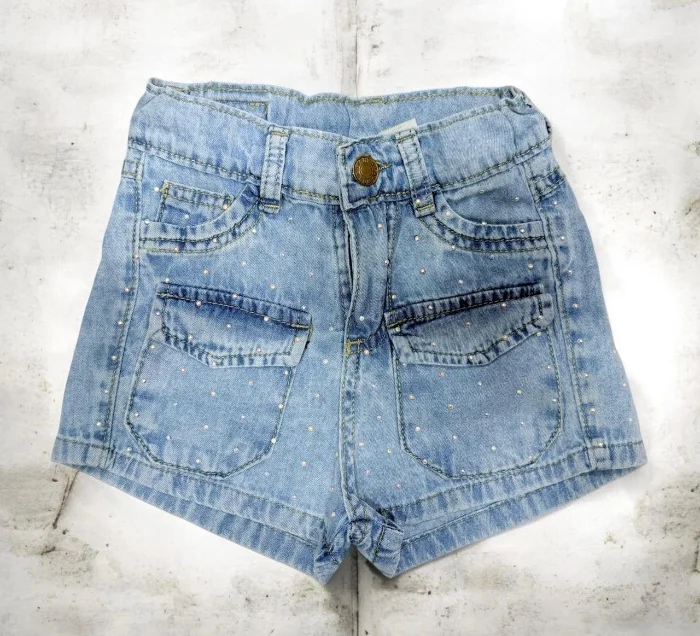 Short Camisero Nena Brillos con Regulador en la Cintura