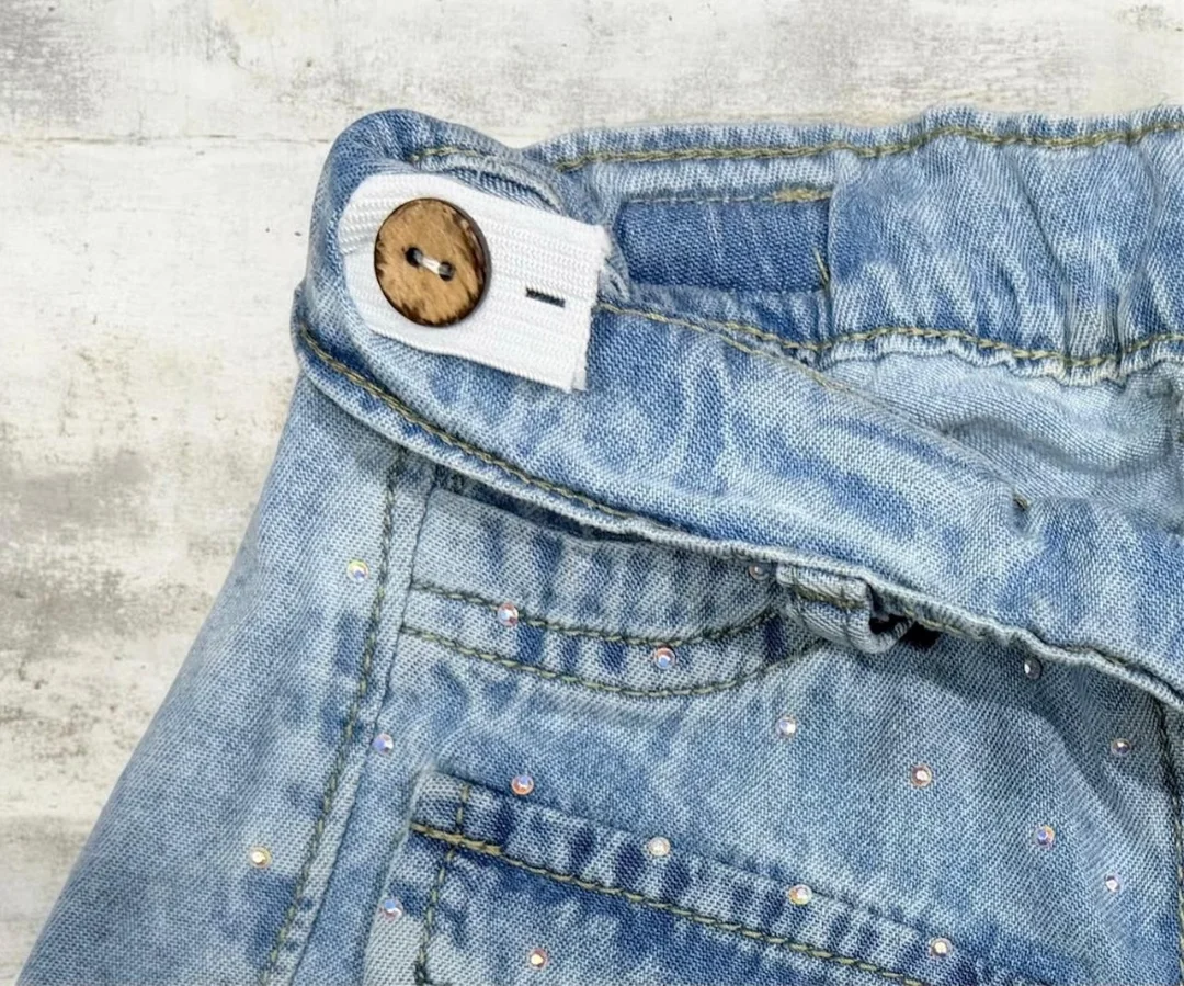 Short Camisero Nena Brillos con Regulador en la Cintura - Imagen 3