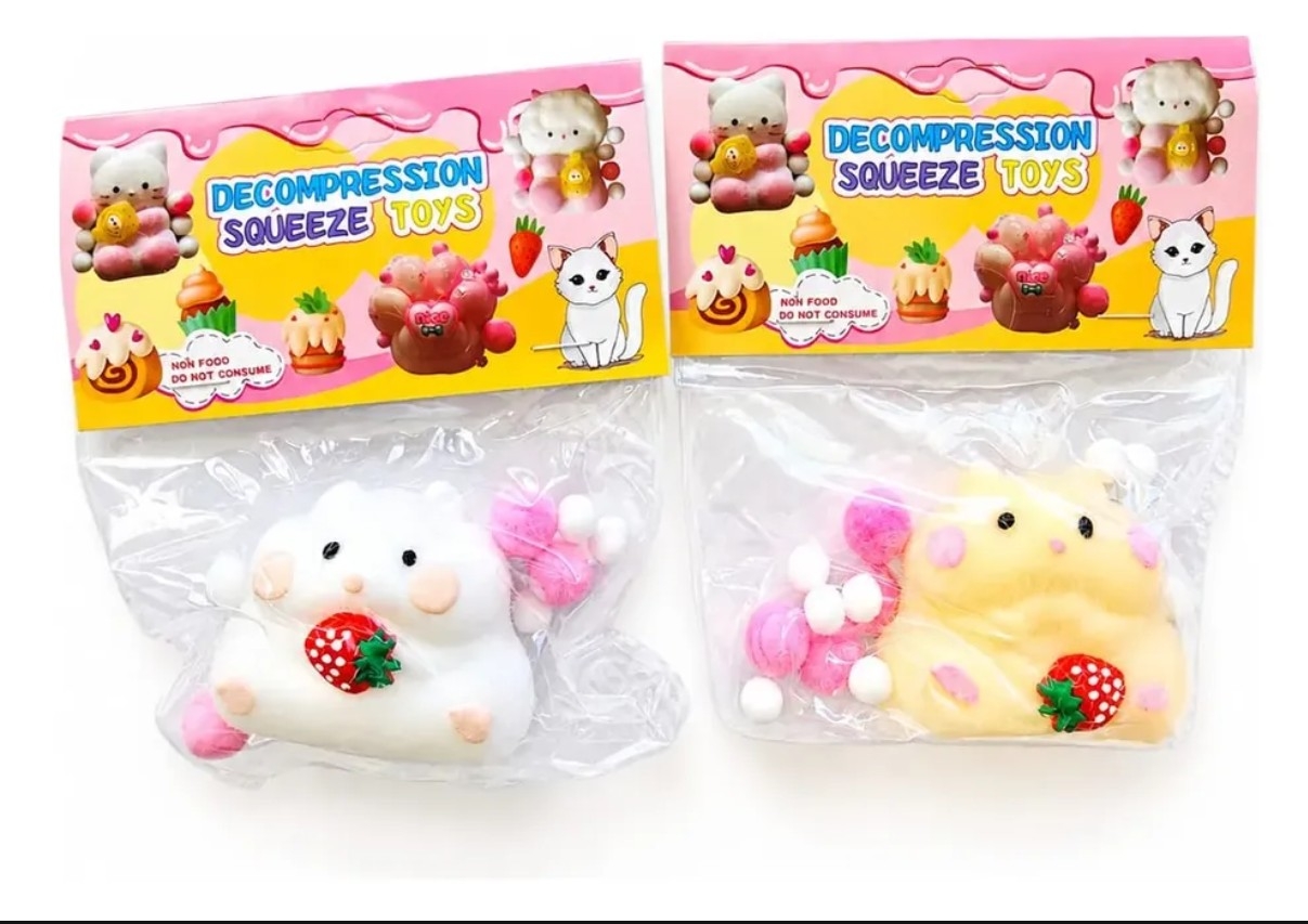 Jugueteria Antiestres Squishy Hamster Textura Pelo/ Pompones 6 Cm, Jugueteria - Imagen 6