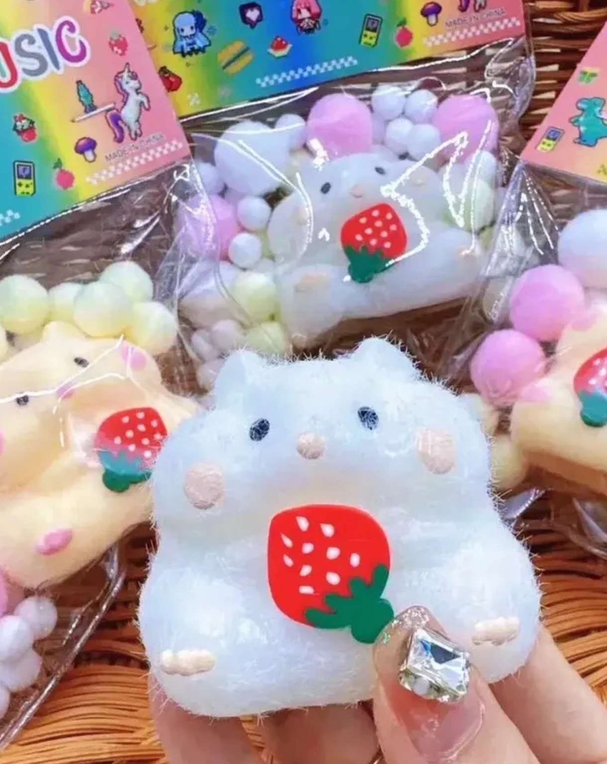 Jugueteria Antiestres Squishy Hamster Textura Pelo/ Pompones 6 Cm, Jugueteria - Imagen 7
