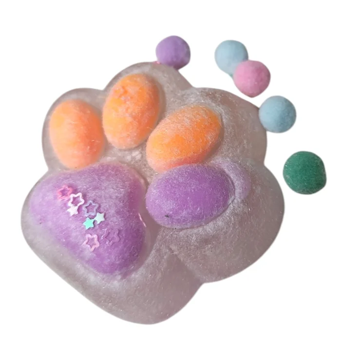 Jugueteria Antiestres para de Gato C/ Textura Pelo Pompones 7 Cm Aprox, Día del N