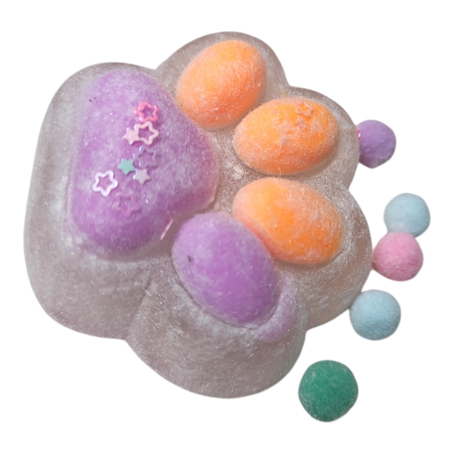 Jugueteria Antiestres para de Gato C/ Textura Pelo Pompones 7 Cm Aprox, Día del N - Imagen 2