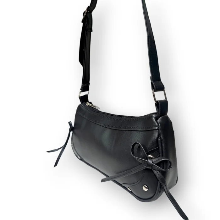 Mini Bag Moñitos C/ Tachas Premium 25×12×prof 6 Cm Aprox, Marroquinería