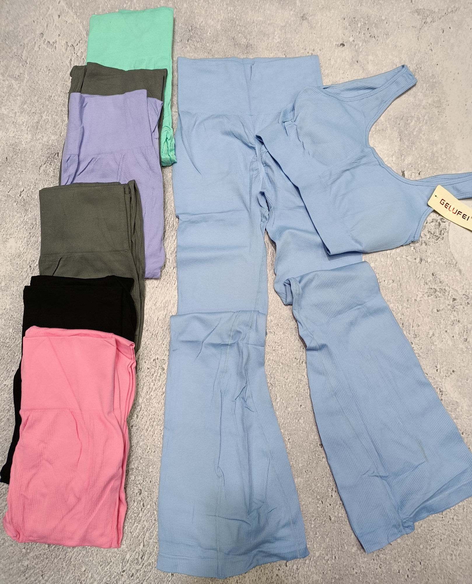 Conjunto Top y Calzas Oxford Frunce - Imagen 3