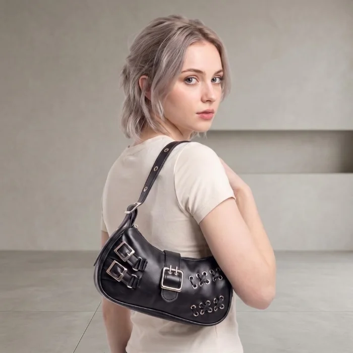 Cartera Mini Bag Tiras Linea Premium, Mide 26cm × 14cm × 6cm Aproximado