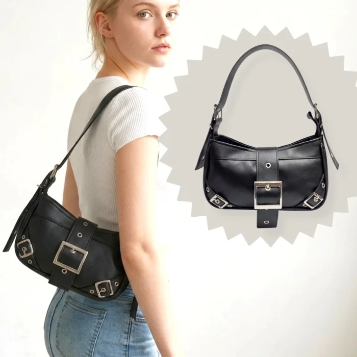 Mini Bag Cinto con Hebillas Premium, Mide 23cm X 13cm X 5cm Aprox, Marroquinería