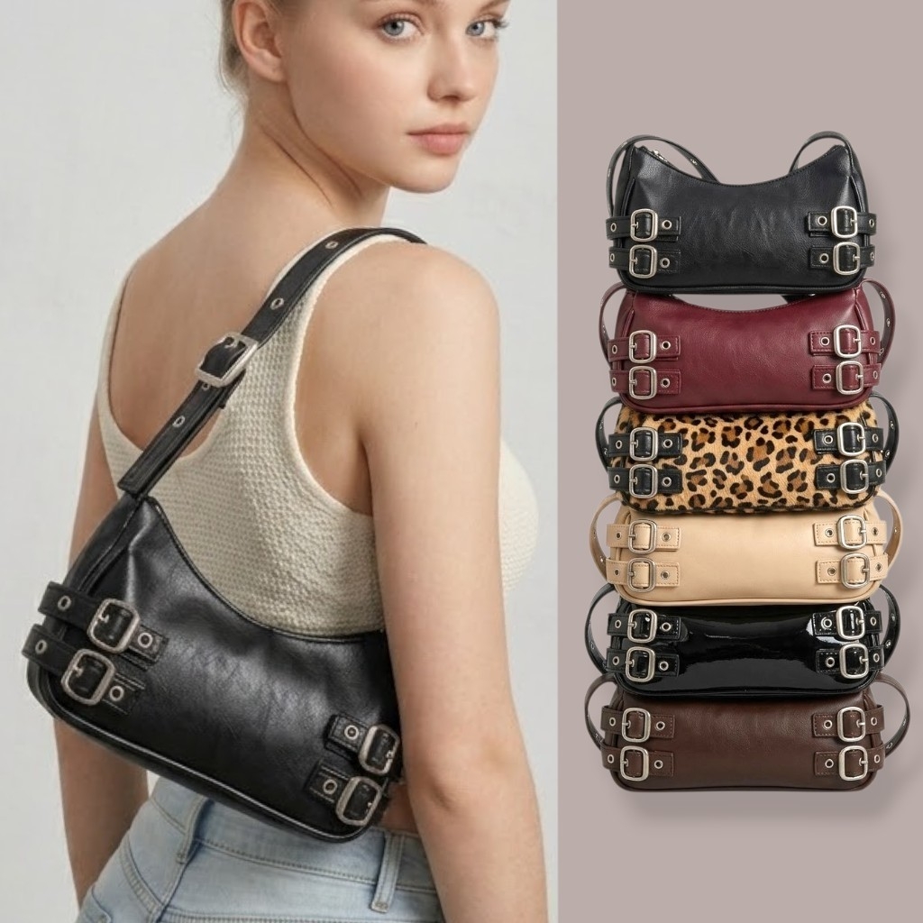 Cartera Mini Bag Hebillas al Costado, Marroquineria, Accesorios - Imagen 1