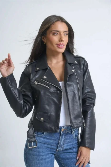 Campera Simil Cuero Pu