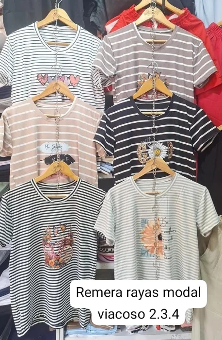 Remera Modal Viscoso Rayas 2.3.4