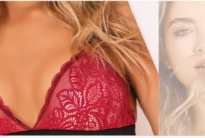 Conjunto Triangulo Puntilla con Colaless  Sexy Lali Art. 1055