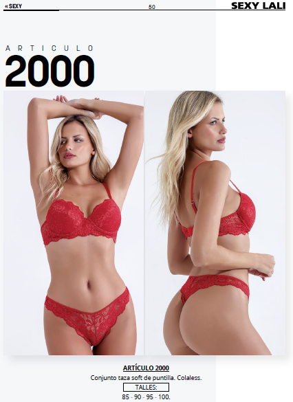 Conjunto Taza Soft con Push-up Puntilla y Colaless Sexy Lali Art. 2000 - 2000R.png