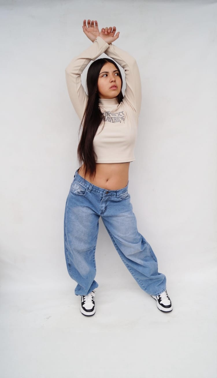 Baggy Celeste H/azul Teens - Imagen 2