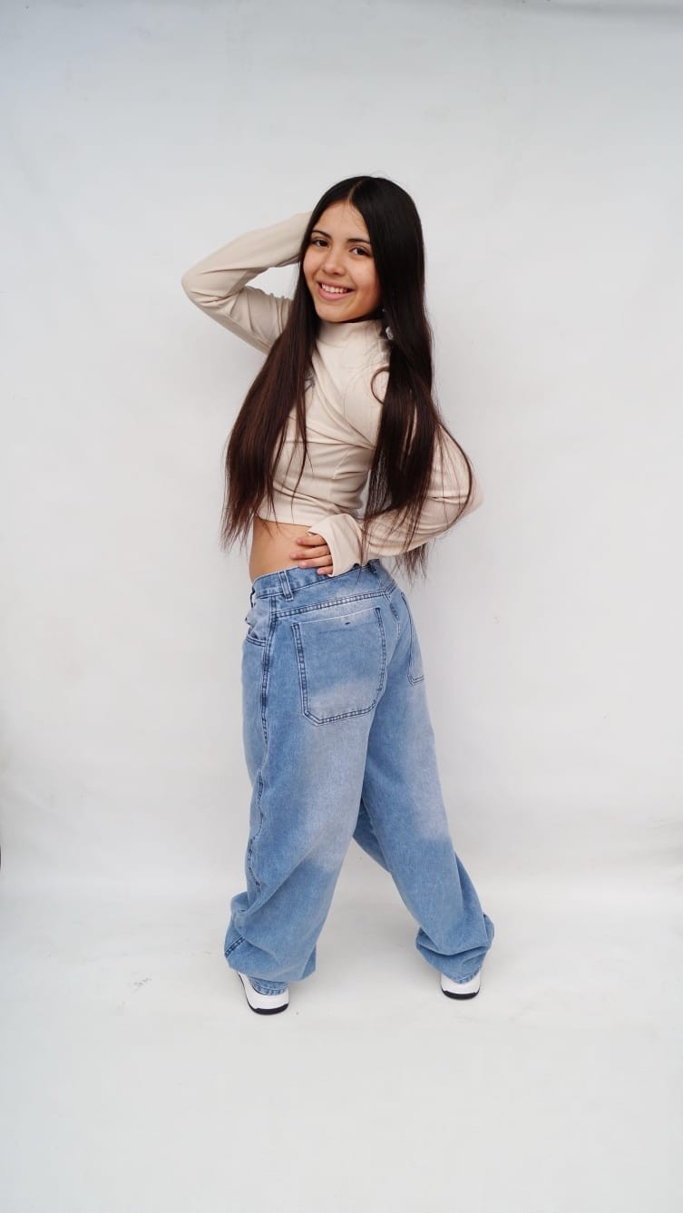 Baggy Celeste H/azul Teens - Imagen 3