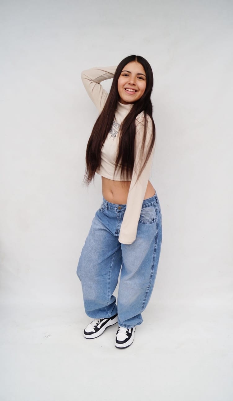 Baggy Celeste H/azul Teens - Imagen 6