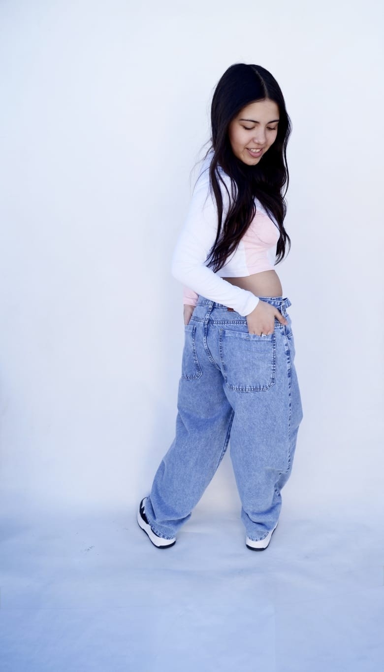 Baggy Celeste Hebilla Teens - Imagen 2