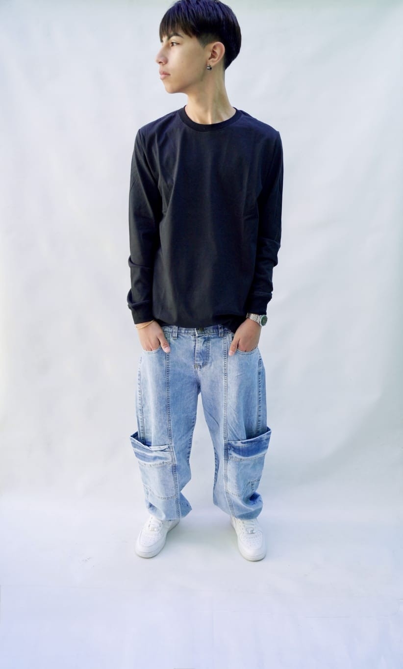 Baggy Cargó Celeste Teens - Imagen 4