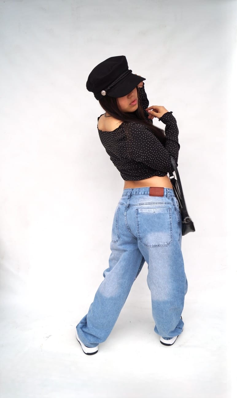 Baggy Celeste Brillos Teens - Imagen 3