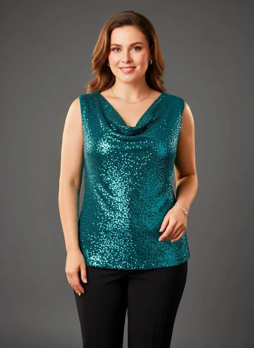 Remera Lentejuela Musculosa Talle Xl