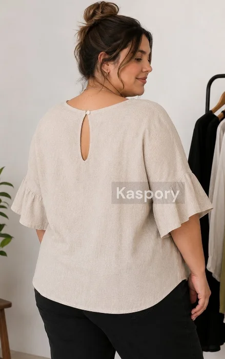 Blusa 3/4  Lino Talles Grandes