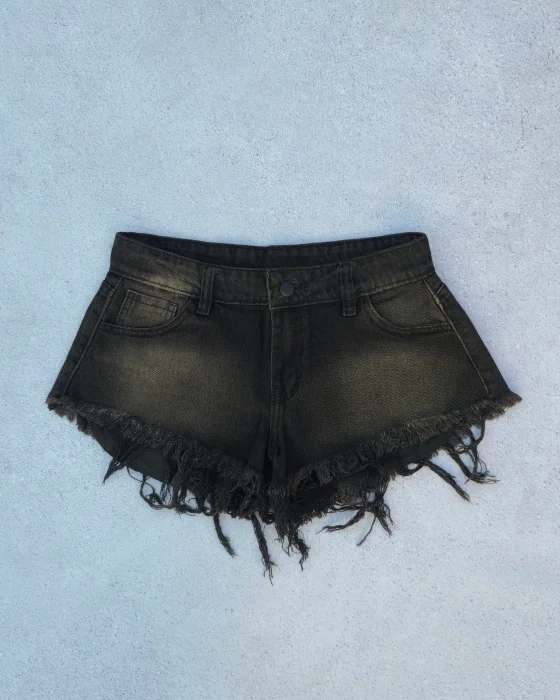 Short Tiro bajo Negro Oxido