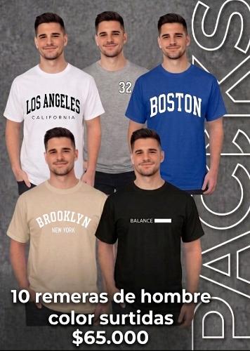Pack de Remeras de Hombre Estampas Surtidas del Talle 1 al 6