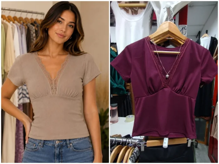 Remera con Puntilla