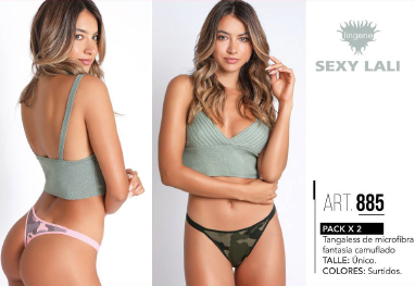 Colaless Microfibra Estampa Camuflada Pack X 2 Sexy Lali Art. 885 - 885pack.png