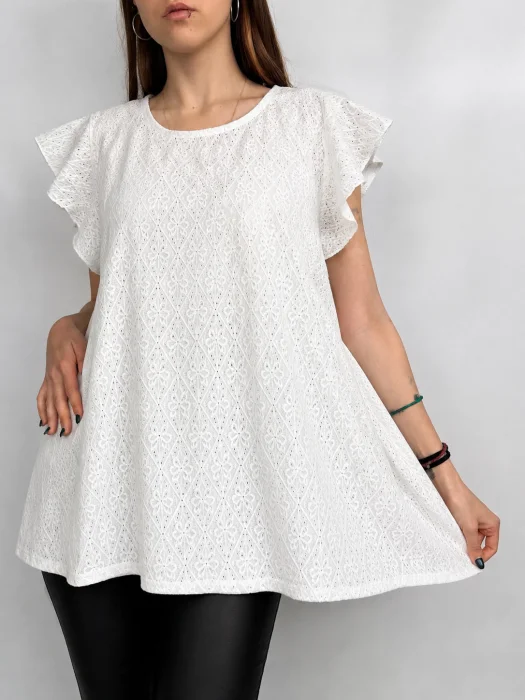 Maxi Blusa de Broderie