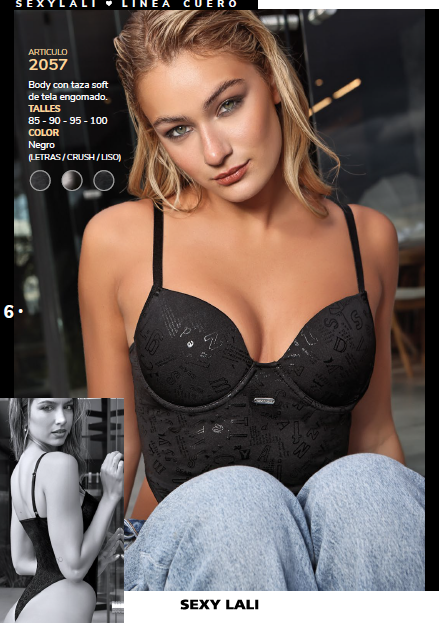 Body Taza Soft con Push-up Tela Engomado - Sexy Lali Art. 2057 - 2057.png