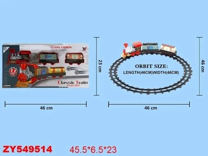 Tren de Juguete Pista de Tren con Locomotora y Vagones a Pila
