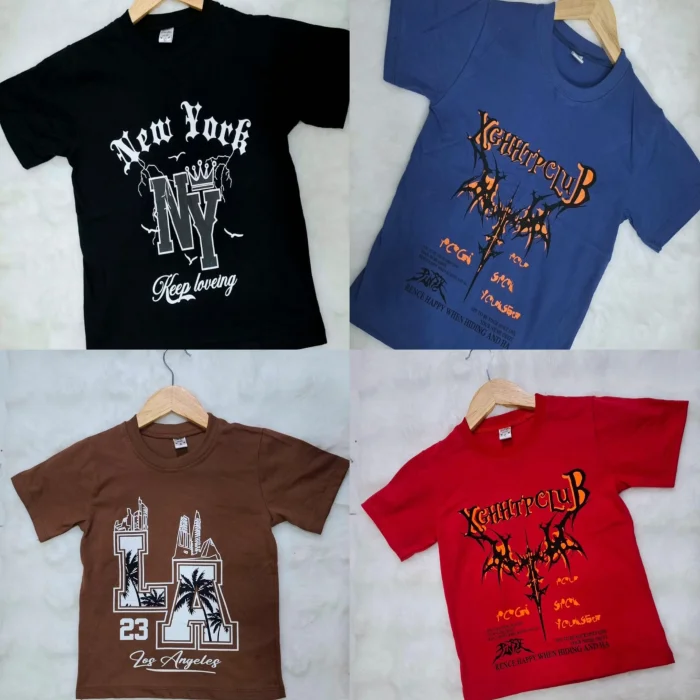 Remeras de Algodón Peinado para Niños