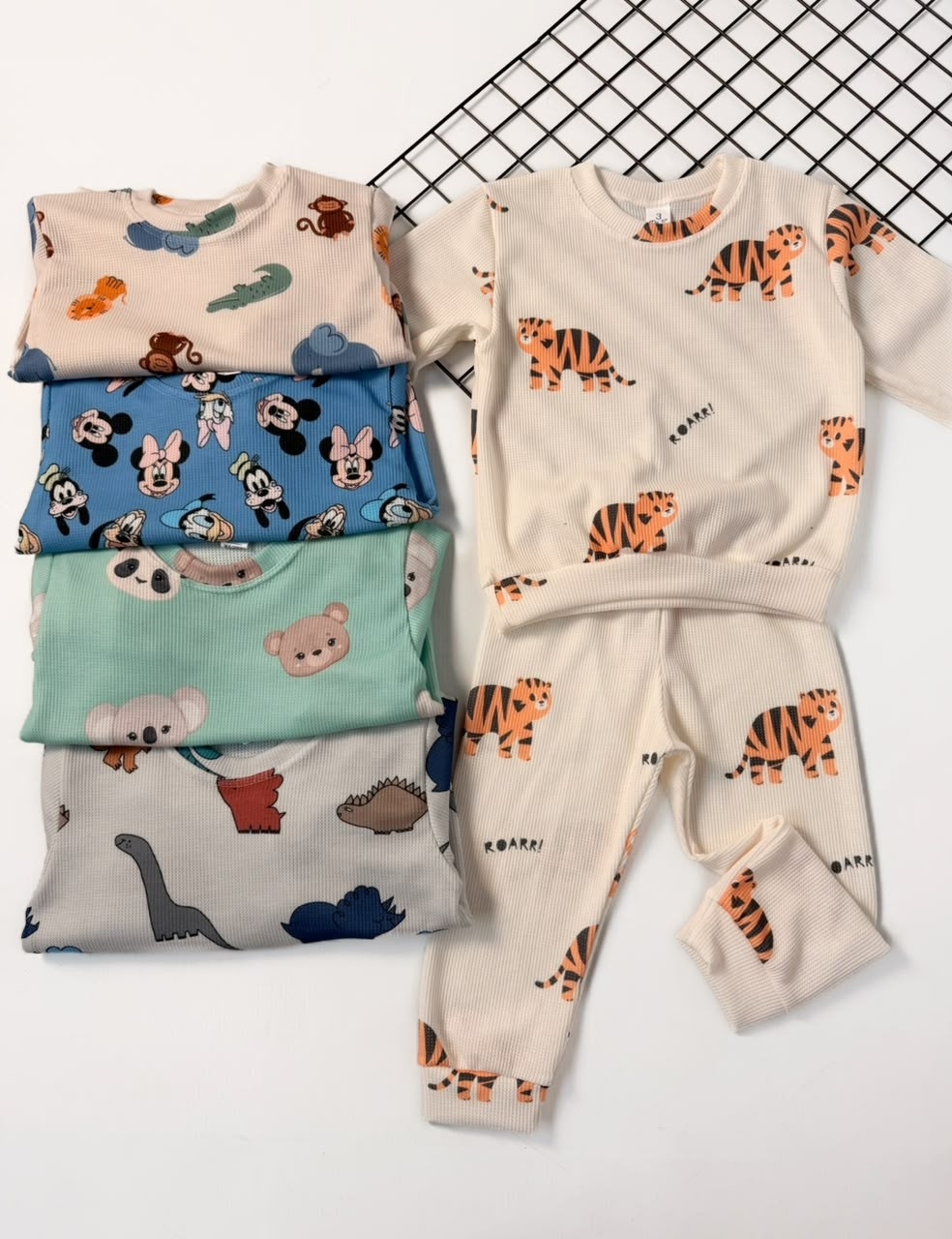 Conjunto Wafle Bebe Estampado - Imagen 1