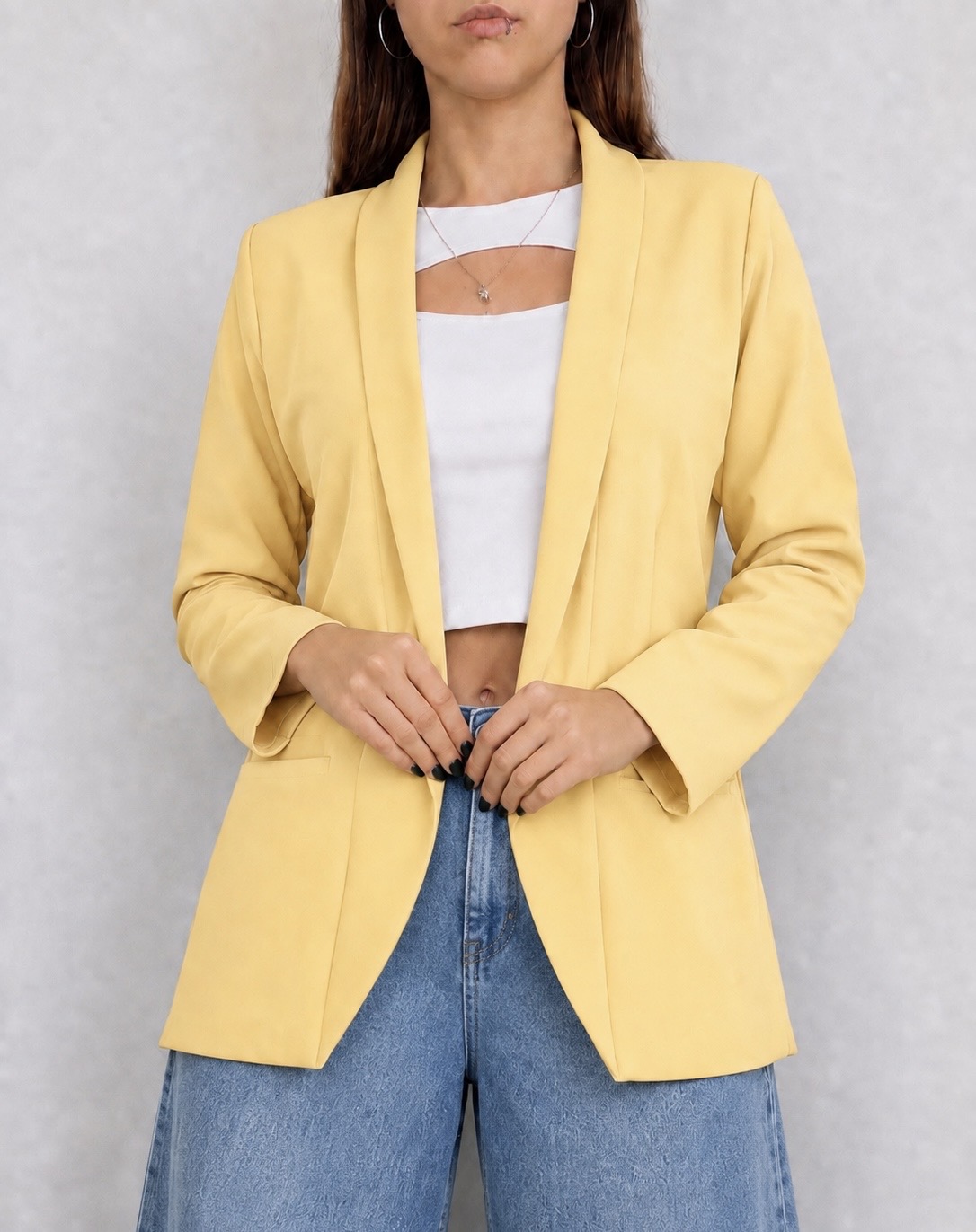Blazers de Crep Scuba con Spandex - 08A98655-AA6D-4471-B149-7BCEE9985483.jpeg