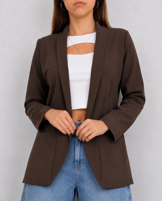Blazers de Crep Scuba con Spandex
