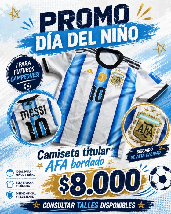 Camiseta Titular Set de Poliéster Afa Bordado