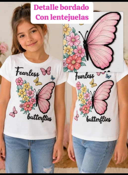 Remera de Nena con Lentejuelas